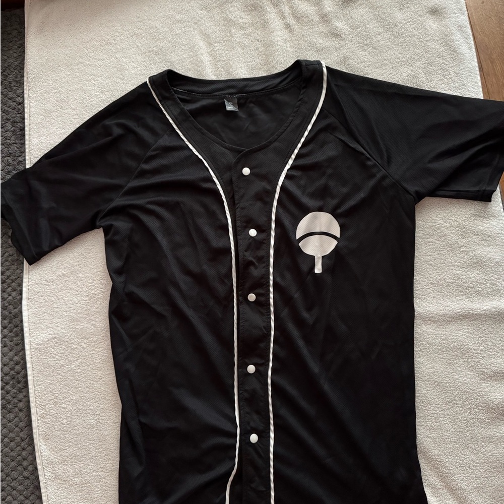 Black and White Jersey Shirt with Classic Design